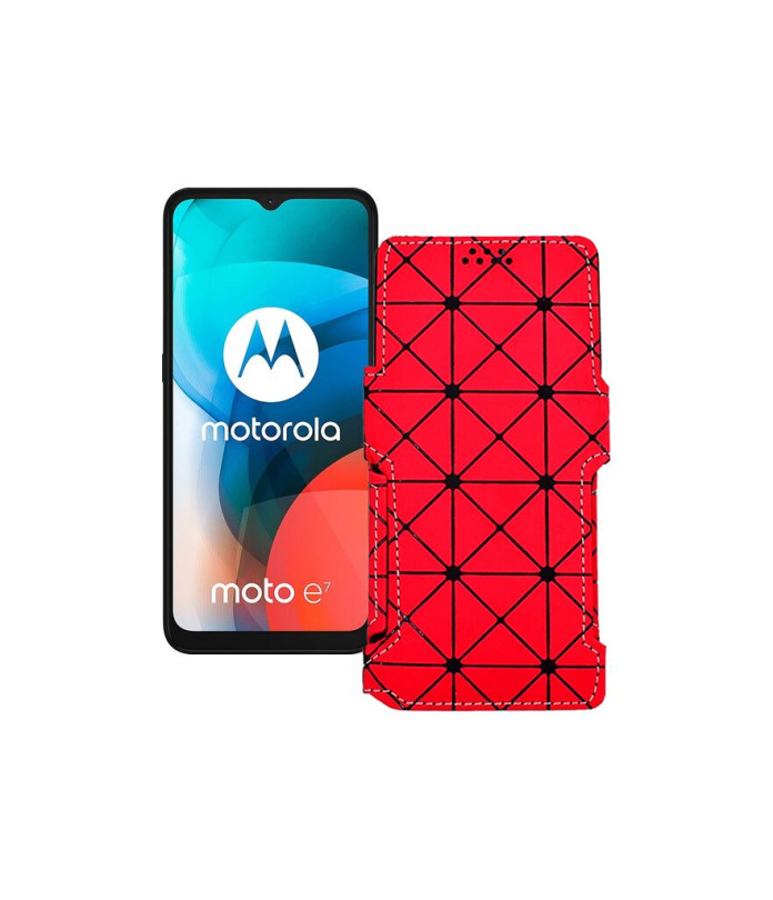 Чохол-книжка з екошкіри для телефону Motorola Moto E7