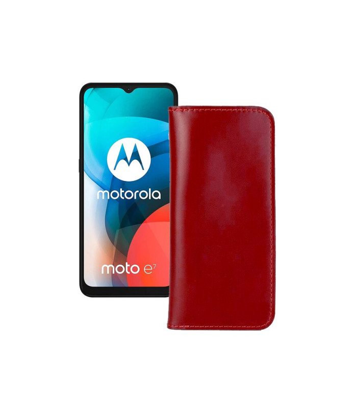 Портмоне з шкіри для телефону Motorola Moto E7