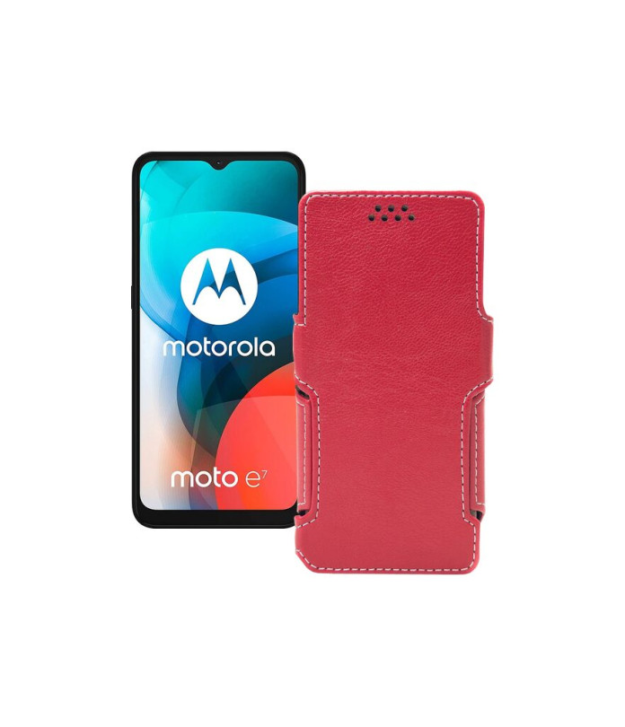 Чохол-книжка з екошкіри для телефону Motorola Moto E7