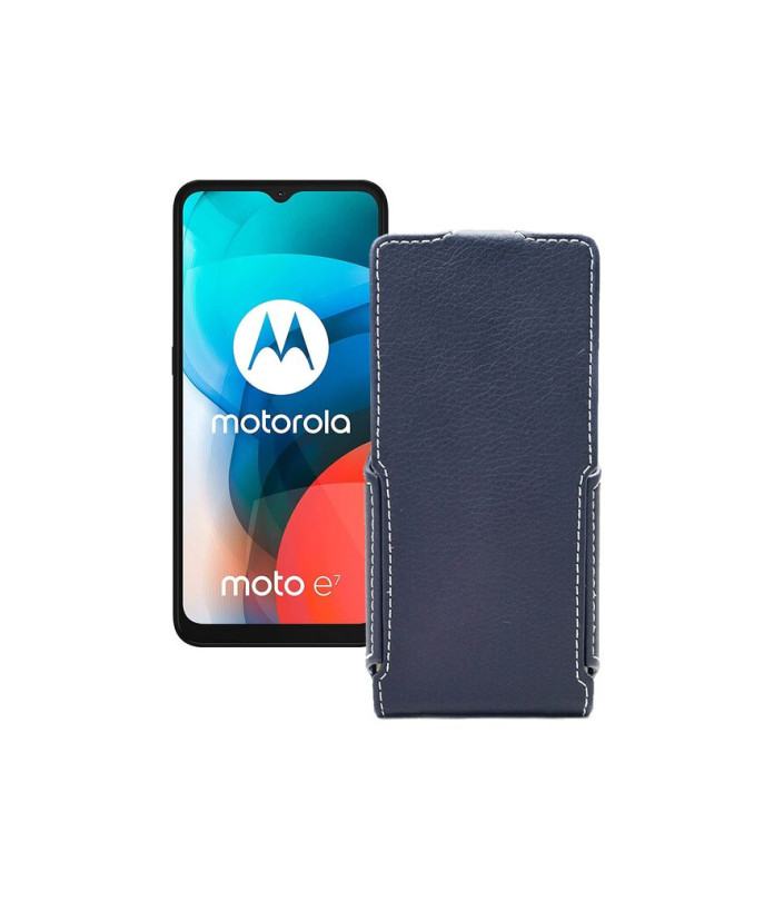 Чохол-флип з екошкіри для телефону Motorola Moto E7