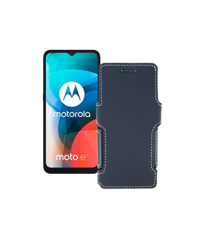 Чохол-книжка з екошкіри для телефону Motorola Moto E7