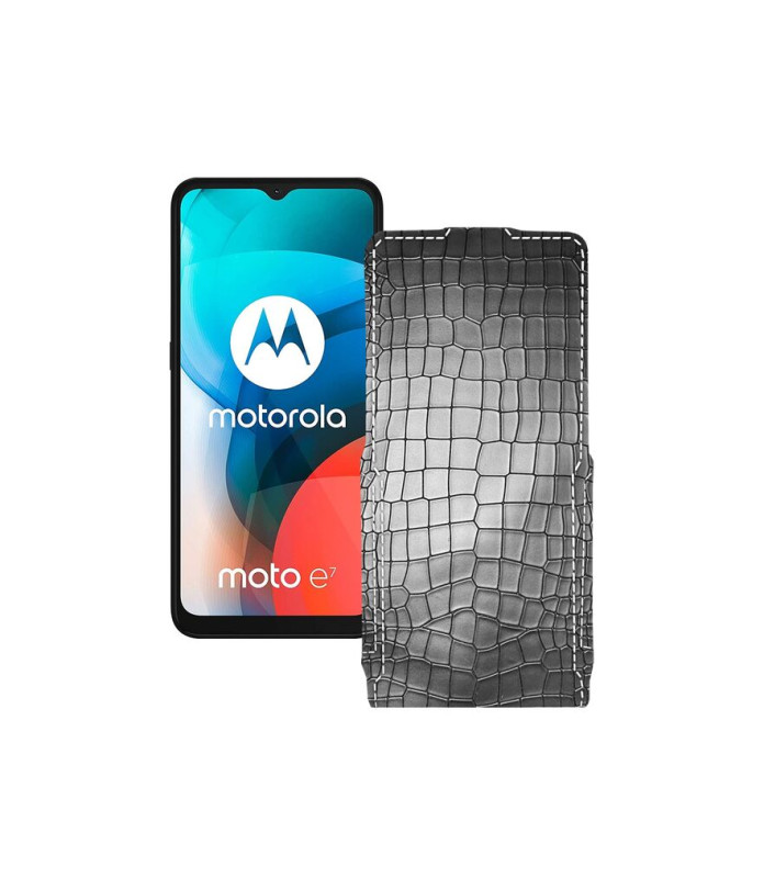 Чохол-флип з екошкіри для телефону Motorola Moto E7