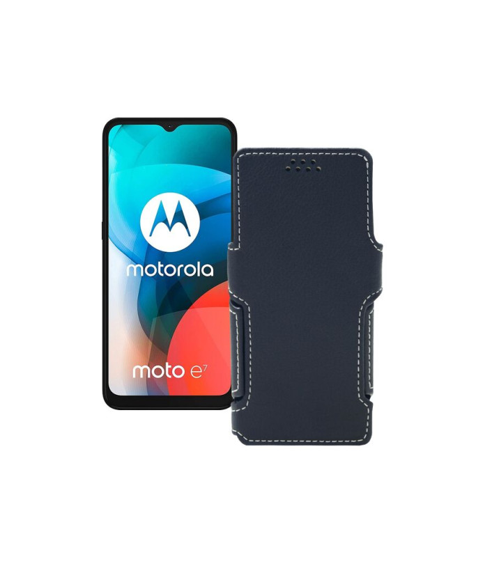 Чохол-книжка з екошкіри для телефону Motorola Moto E7