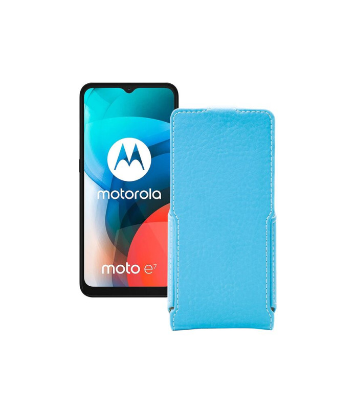 Чохол-флип з екошкіри для телефону Motorola Moto E7