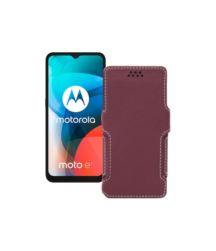 Чохол-книжка з екошкіри для телефону Motorola Moto E7