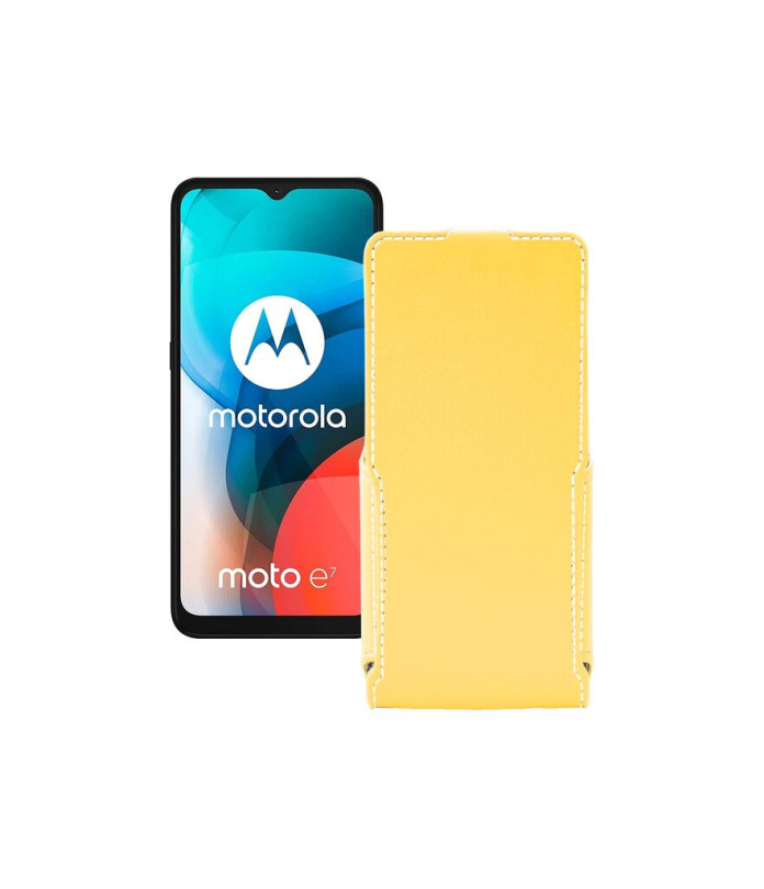 Чохол-флип з екошкіри для телефону Motorola Moto E7