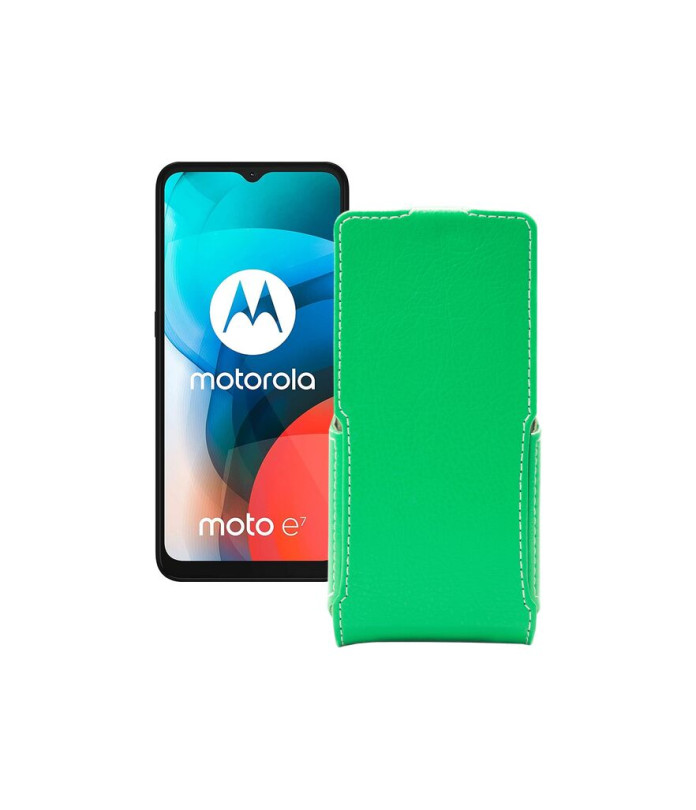 Чохол-флип з екошкіри для телефону Motorola Moto E7