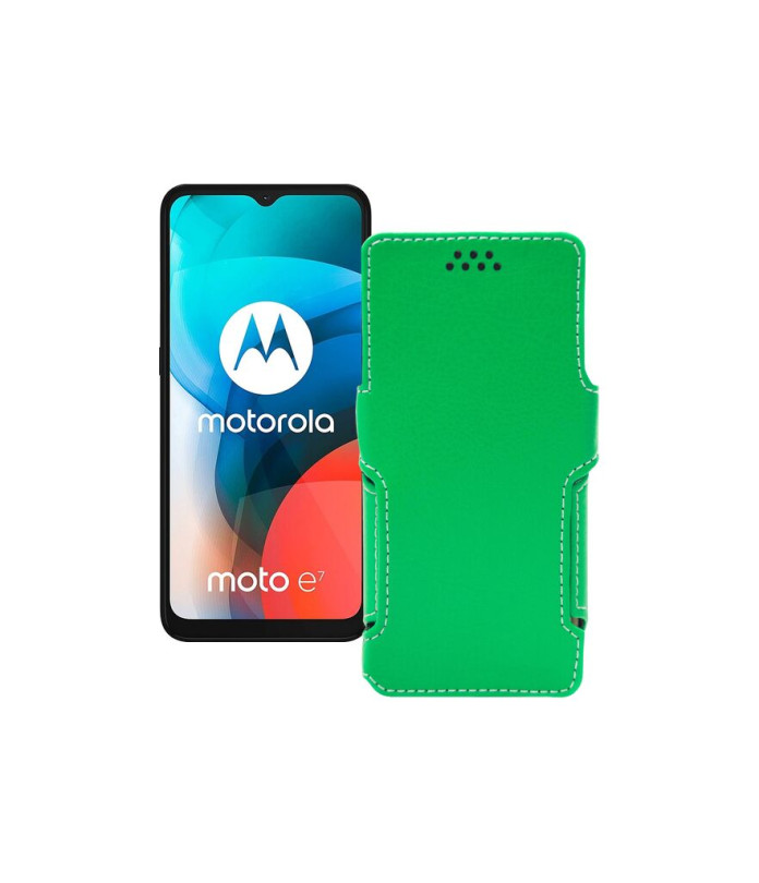 Чохол-книжка з екошкіри для телефону Motorola Moto E7