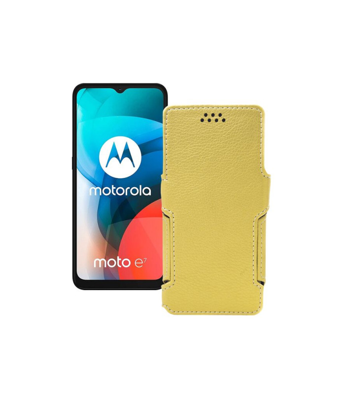 Чохол-книжка з екошкіри для телефону Motorola Moto E7