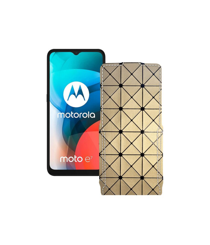 Чохол-флип з екошкіри для телефону Motorola Moto E7