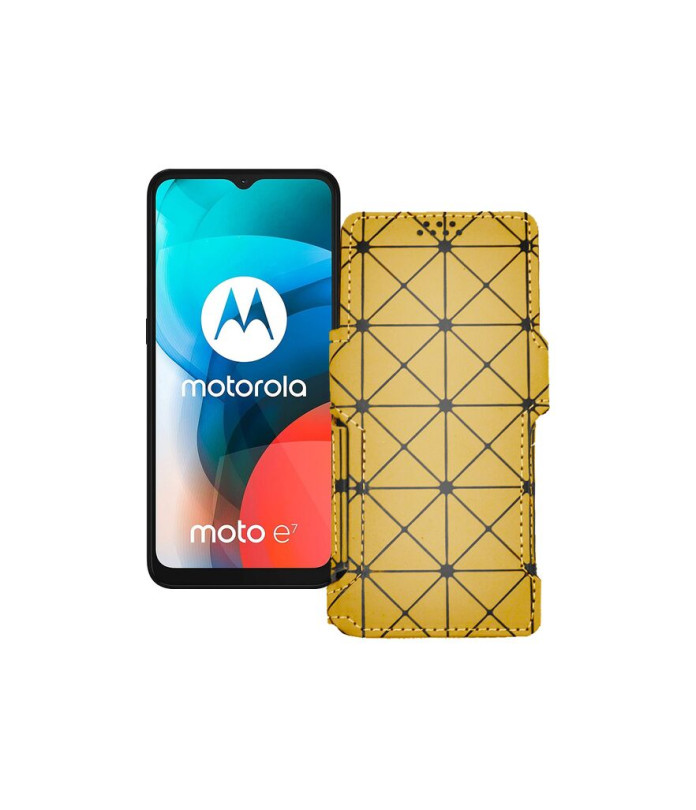 Чохол-книжка з екошкіри для телефону Motorola Moto E7