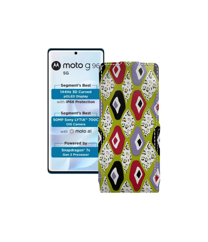 Чохол-флип з екошкіри для телефону Motorola Moto G96 5G