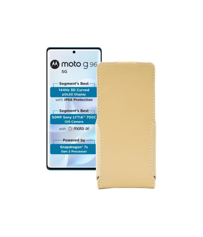 Чохол-флип з екошкіри для телефону Motorola Moto G96 5G