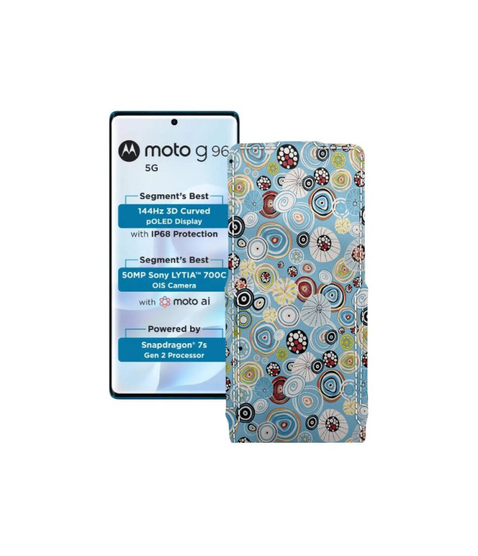 Чохол-флип з екошкіри для телефону Motorola Moto G96 5G