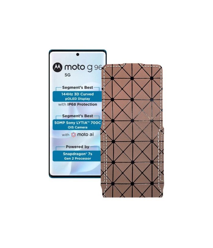 Чохол-флип з екошкіри для телефону Motorola Moto G96 5G