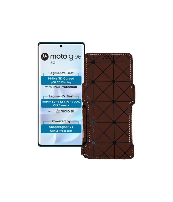 Чохол-книжка з екошкіри для телефону Motorola Moto G96 5G