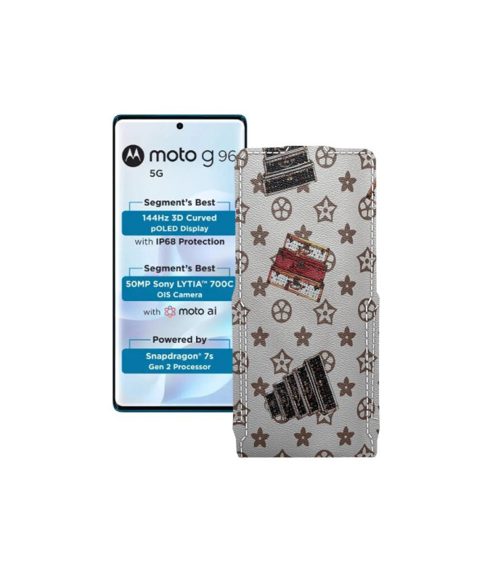 Чохол-флип з екошкіри для телефону Motorola Moto G96 5G
