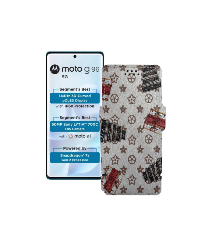 Чохол-книжка з екошкіри для телефону Motorola Moto G96 5G
