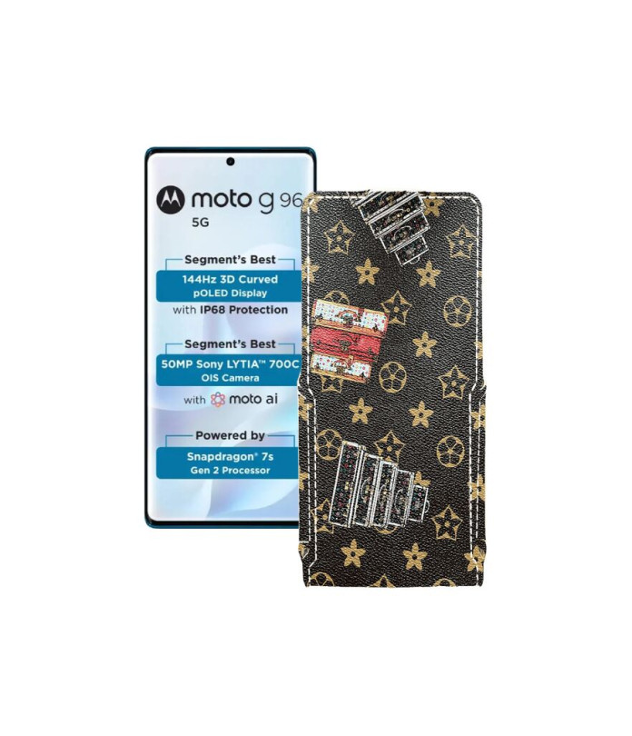 Чохол-флип з екошкіри для телефону Motorola Moto G96 5G