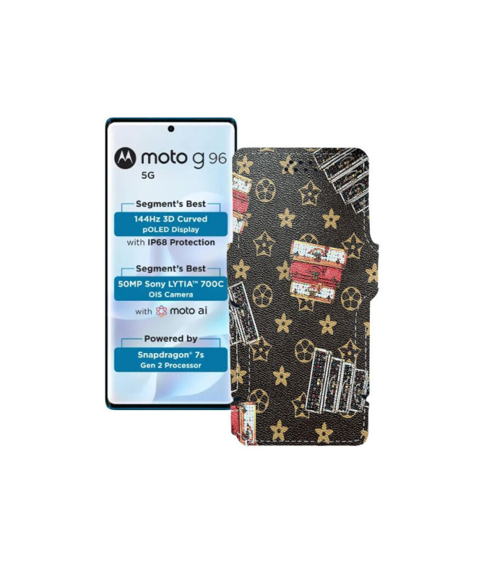 Чохол-книжка з екошкіри для телефону Motorola Moto G96 5G