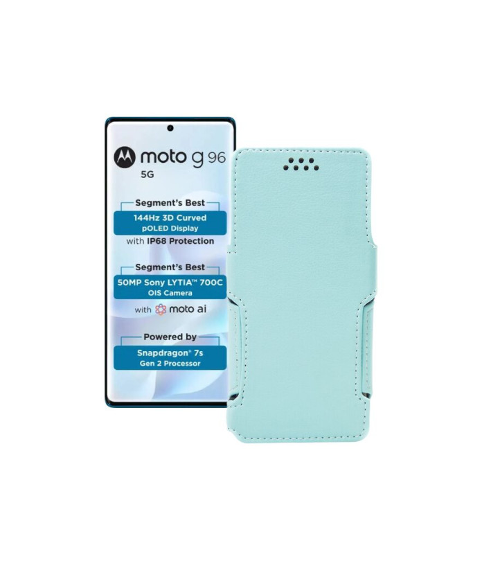 Чохол-книжка з екошкіри для телефону Motorola Moto G96 5G