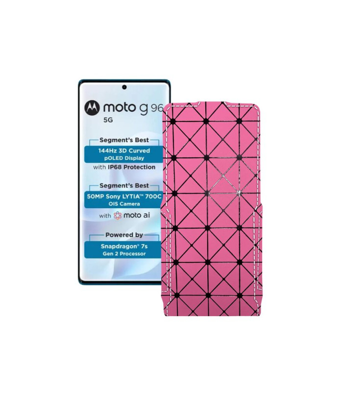 Чохол-флип з екошкіри для телефону Motorola Moto G96 5G