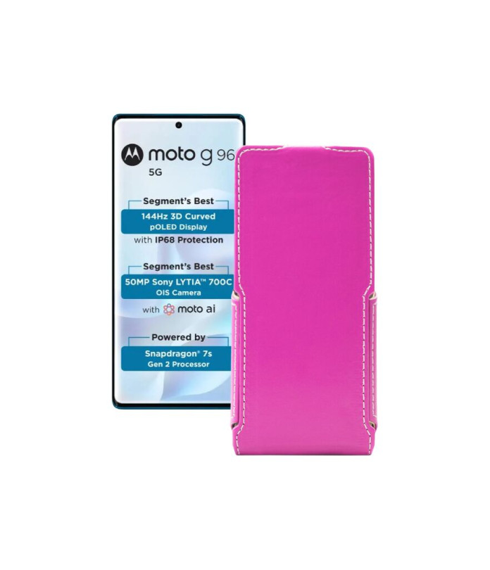 Чохол-флип з екошкіри для телефону Motorola Moto G96 5G