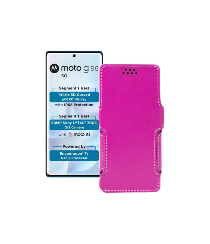 Чохол-книжка з екошкіри для телефону Motorola Moto G96 5G