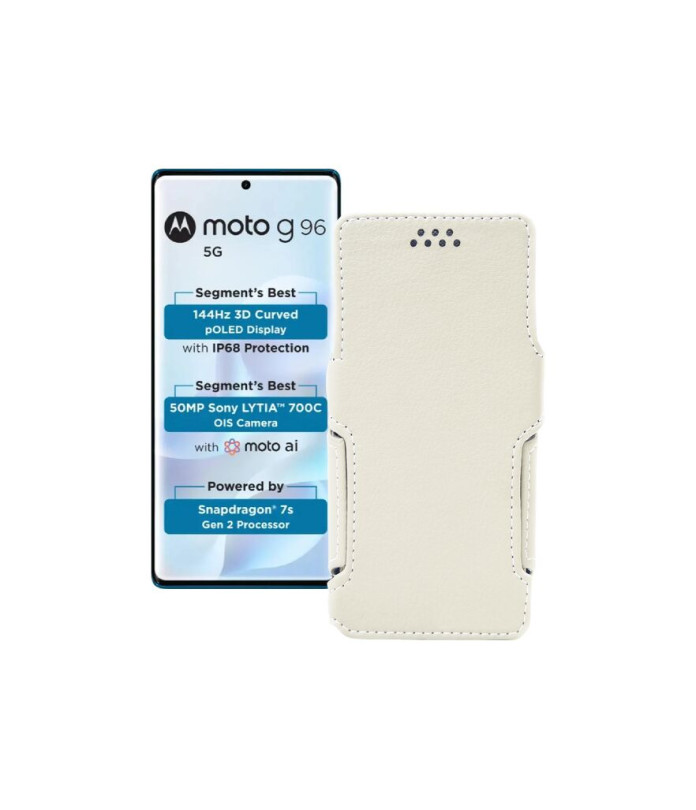 Чохол-книжка з екошкіри для телефону Motorola Moto G96 5G