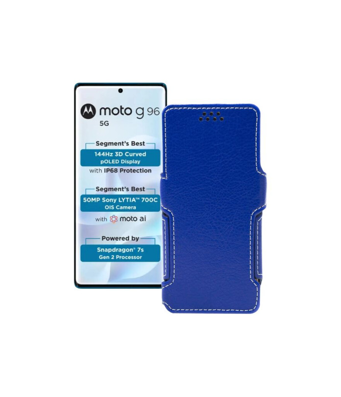 Чохол-книжка з екошкіри для телефону Motorola Moto G96 5G