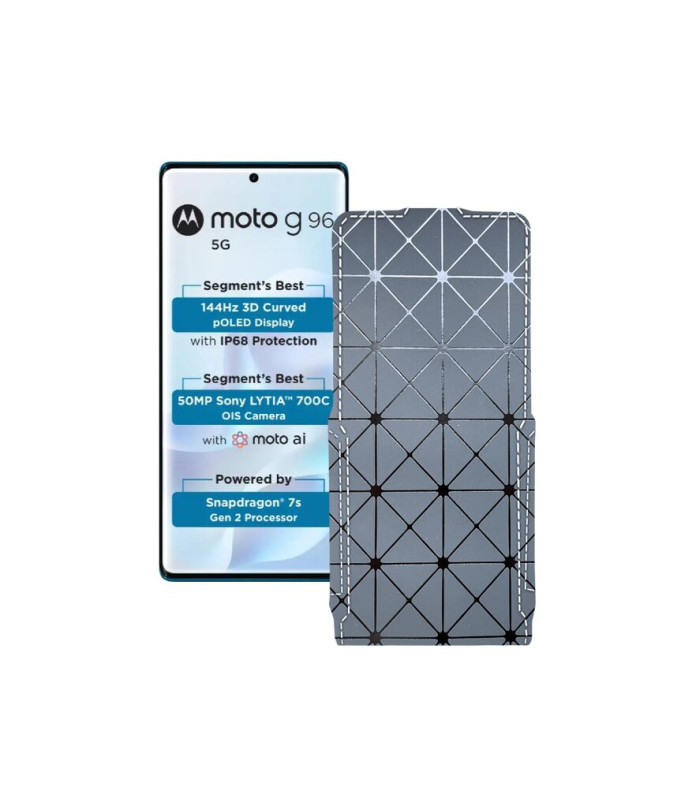 Чохол-флип з екошкіри для телефону Motorola Moto G96 5G