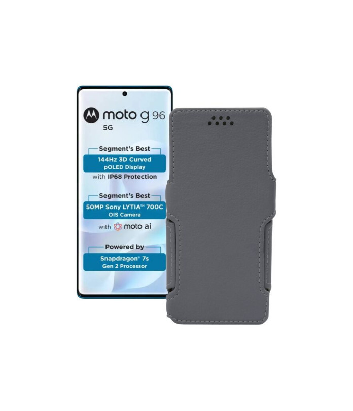 Чохол-книжка з екошкіри для телефону Motorola Moto G96 5G