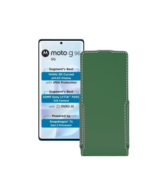 Чохол-флип з екошкіри для телефону Motorola Moto G96 5G
