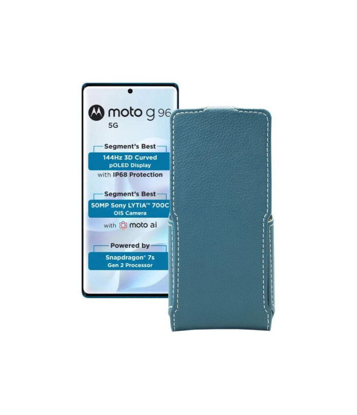 Чохол-флип з екошкіри для телефону Motorola Moto G96 5G