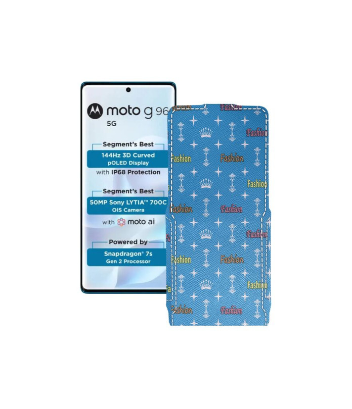 Чохол-флип з екошкіри для телефону Motorola Moto G96 5G