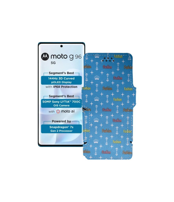 Чохол-книжка з екошкіри для телефону Motorola Moto G96 5G