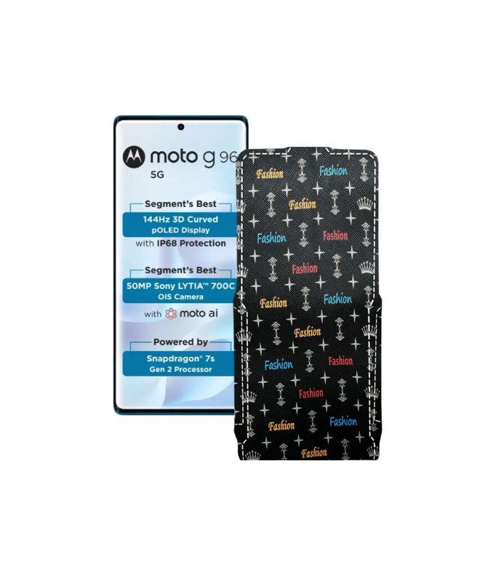 Чохол-флип з екошкіри для телефону Motorola Moto G96 5G