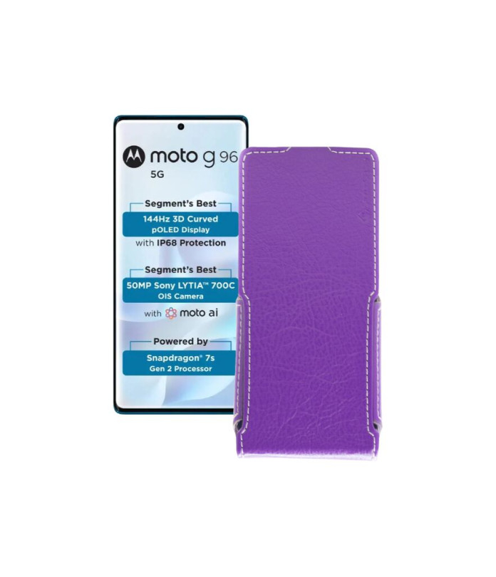 Чохол-флип з екошкіри для телефону Motorola Moto G96 5G