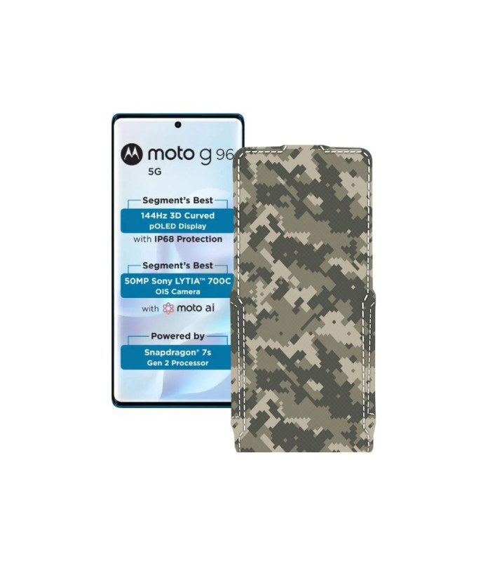 Чохол-флип з екошкіри для телефону Motorola Moto G96 5G