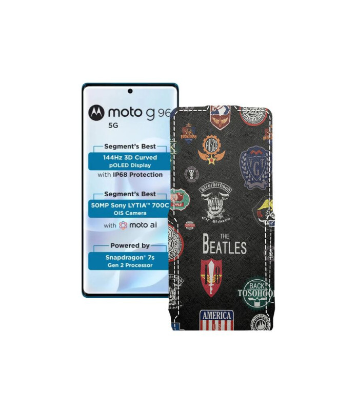 Чохол-флип з екошкіри для телефону Motorola Moto G96 5G