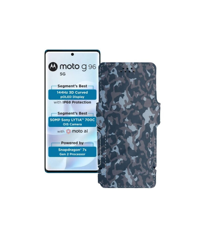 Чохол-книжка з екошкіри для телефону Motorola Moto G96 5G