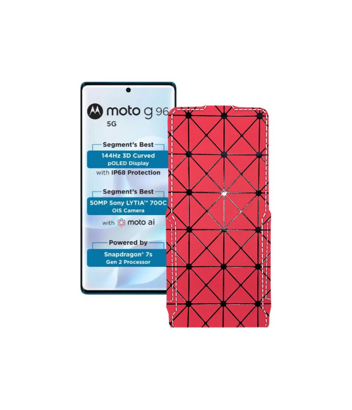 Чохол-флип з екошкіри для телефону Motorola Moto G96 5G