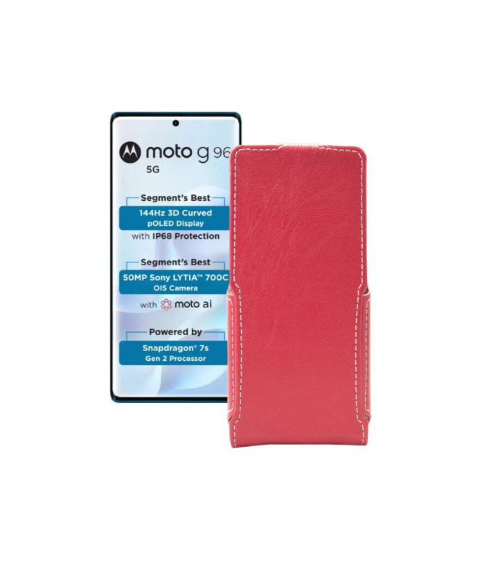Чохол-флип з екошкіри для телефону Motorola Moto G96 5G