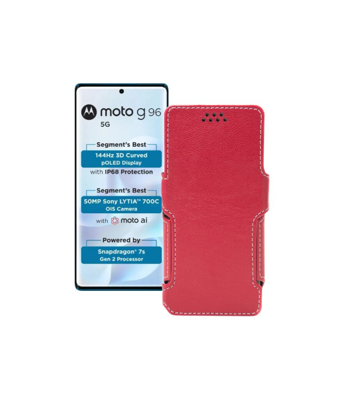 Чохол-книжка з екошкіри для телефону Motorola Moto G96 5G