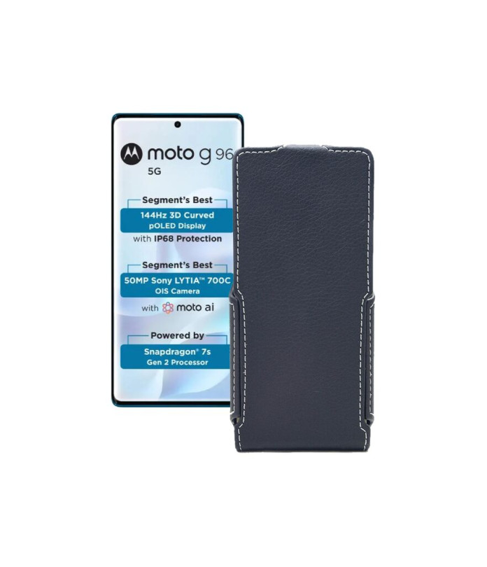 Чохол-флип з екошкіри для телефону Motorola Moto G96 5G