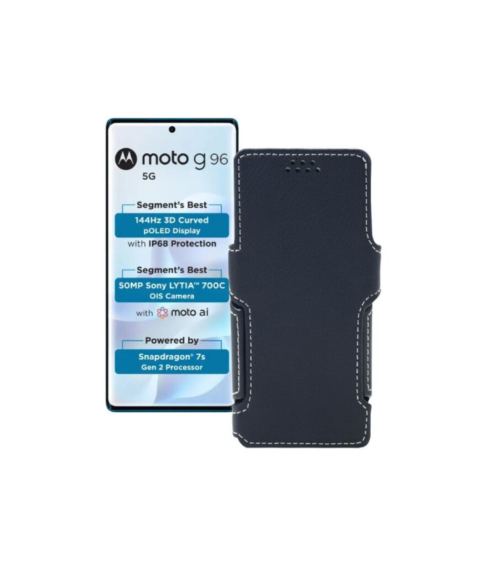 Чохол-книжка з екошкіри для телефону Motorola Moto G96 5G