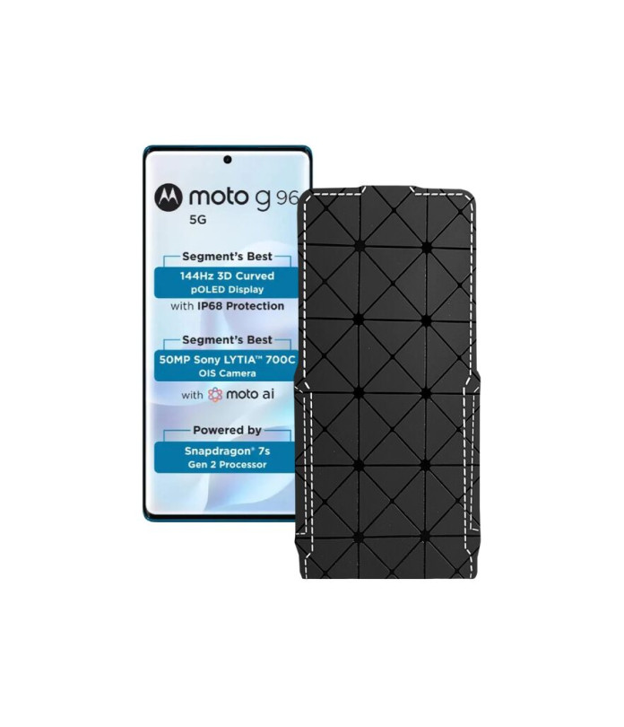 Чохол-флип з екошкіри для телефону Motorola Moto G96 5G