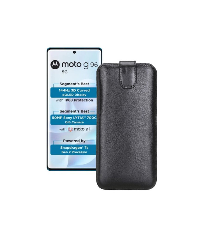 Витяжка з екошкіри для телефону Motorola Moto G96 5G