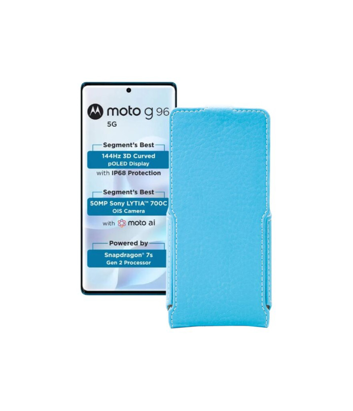 Чохол-флип з екошкіри для телефону Motorola Moto G96 5G