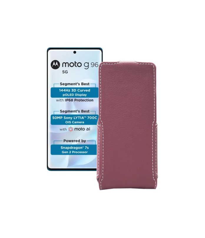 Чохол-флип з екошкіри для телефону Motorola Moto G96 5G